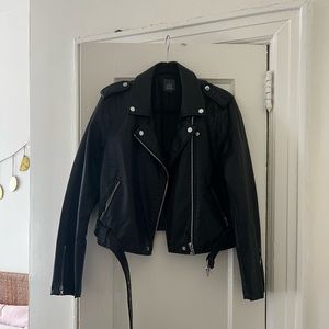 Faux Leather Moto Jacket